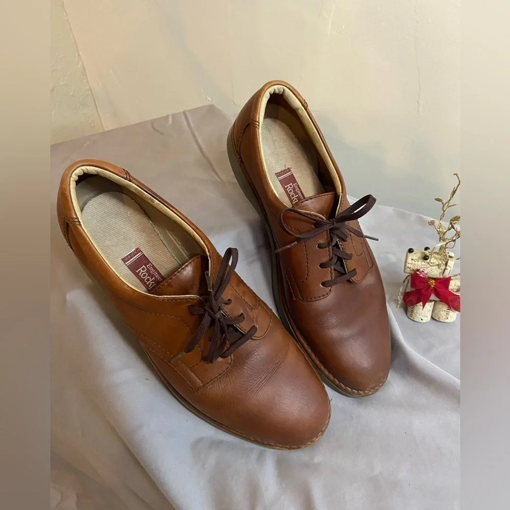 Men’s Rockport Sophisticated & Sleek Brown Shoes w/Leather Upper~Size 10